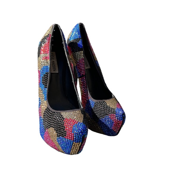 Steve Madden Dyvinal Platform Jeweled Pumps - Picture 3 of 11